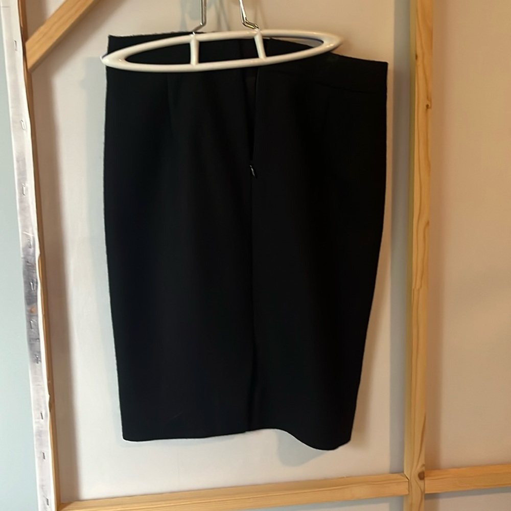 Black wool pencil skirt